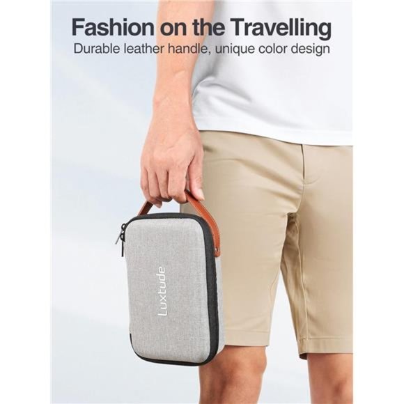 Electronic Organizer Travel Case, Portable Electronics Bag, Pen-Gray - Picture 3 of 6